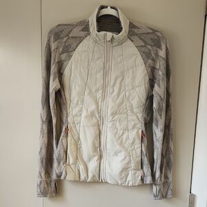 Smartwool Women's Cream and Gray Smartloft Hybrid Jacket
